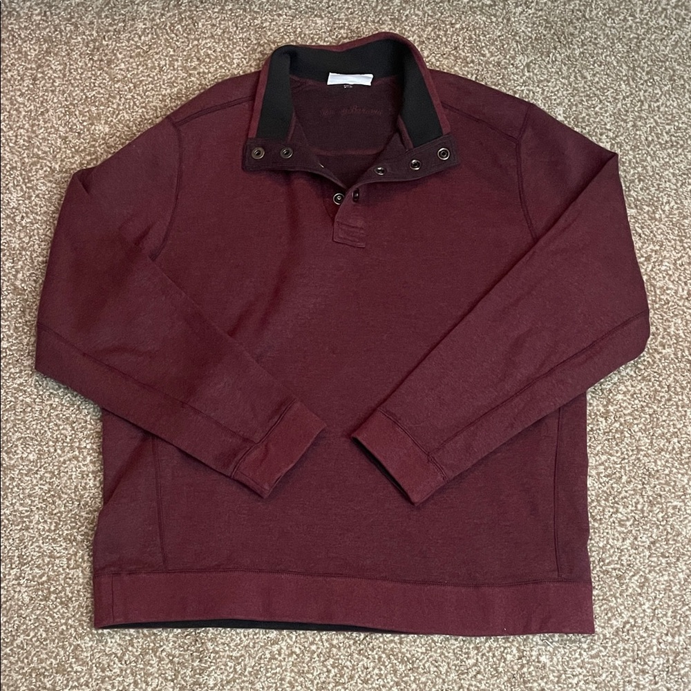Tommy Bahama Men's Reversible Snap-Button Collar Pullover